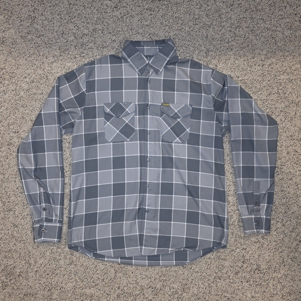 DIXXON Grey and White Plaid Button Down Shirt "Rails"